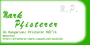 mark pfisterer business card